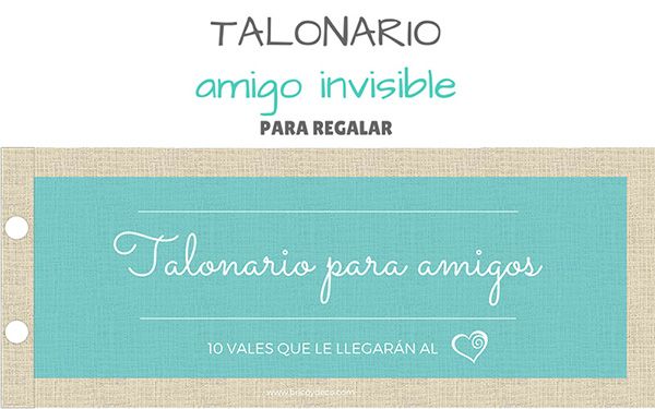 talonario regalo amigo invisible