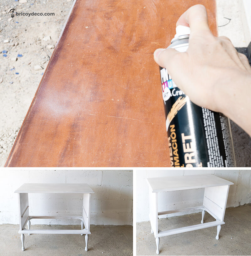 aplicar imprimación a un mueble viejo