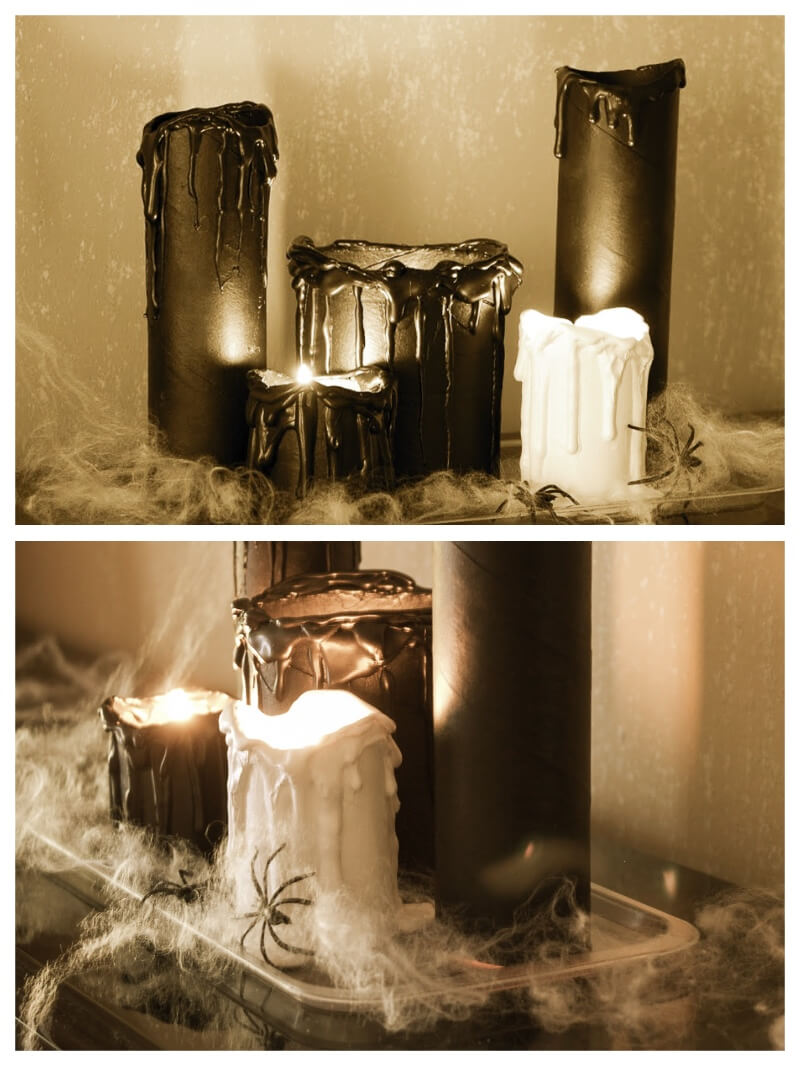 decorar en Halloween con cartón reciclado