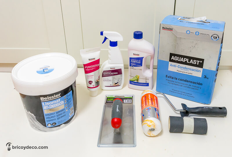 materiales para eliminar el moho por condensación