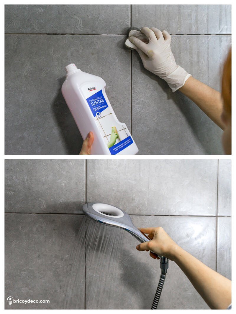 eliminar el moho de las juntas de los azulejos