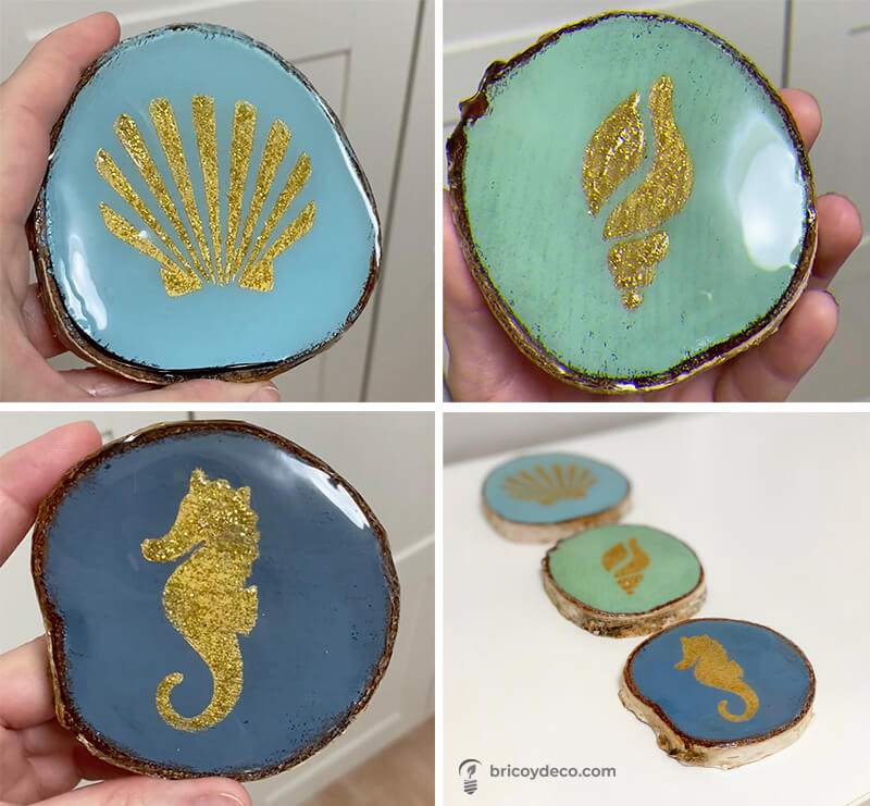 posavasos resina epoxi