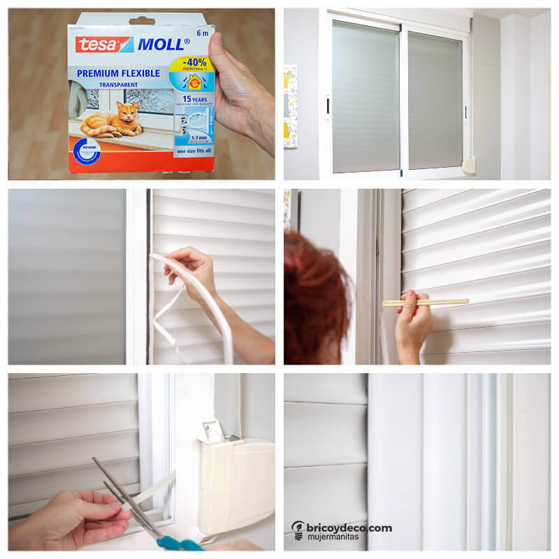 cómo aislar una ventana con un burlete adhesivo
