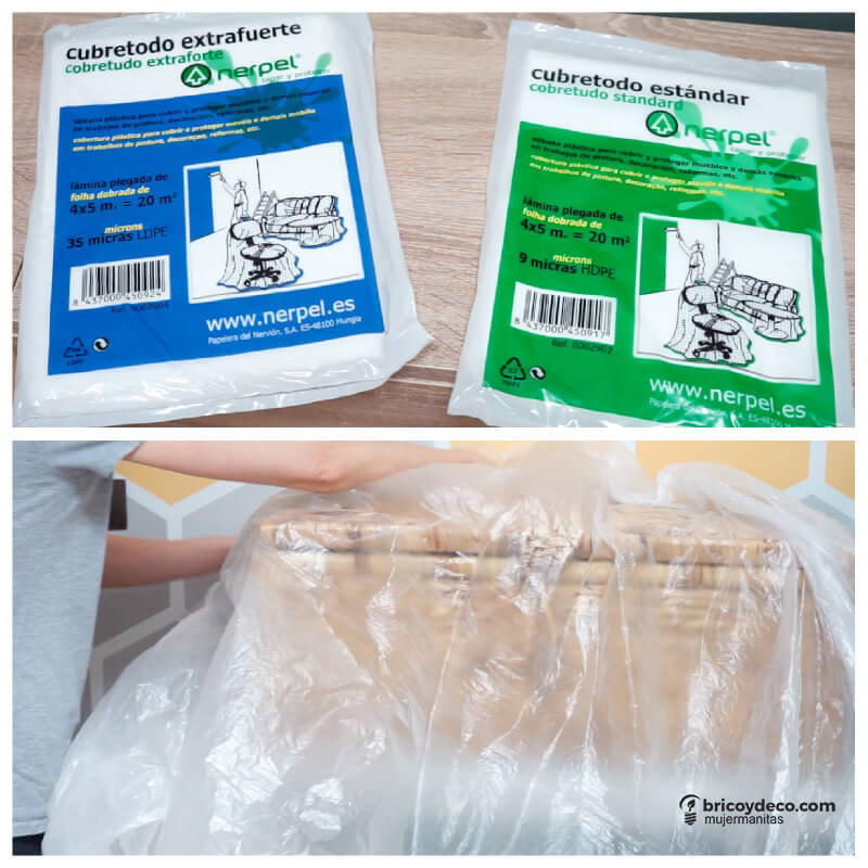 plásticos cubretodo para proteger muebles antes de pintar