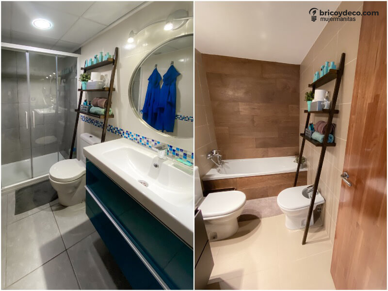 construir una estantería escalera para baño
