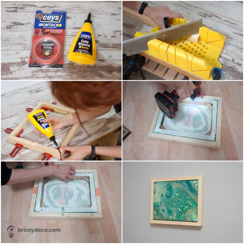 cómo hacer un marco para cuadros fácil