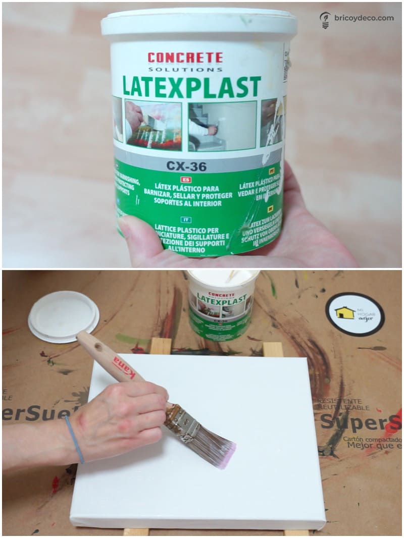 cómo imprimar un lienzo