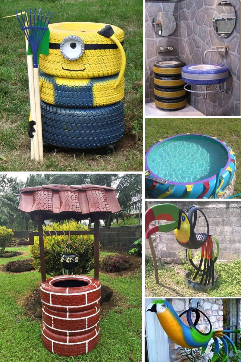 ideas para reciclar neumáticos