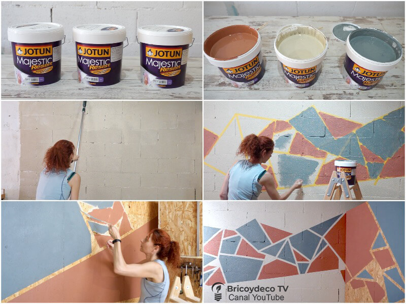 decoración geométrica mural