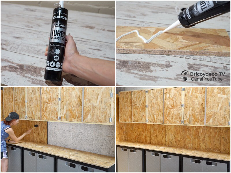fijar materiales con adhesivo de montaje