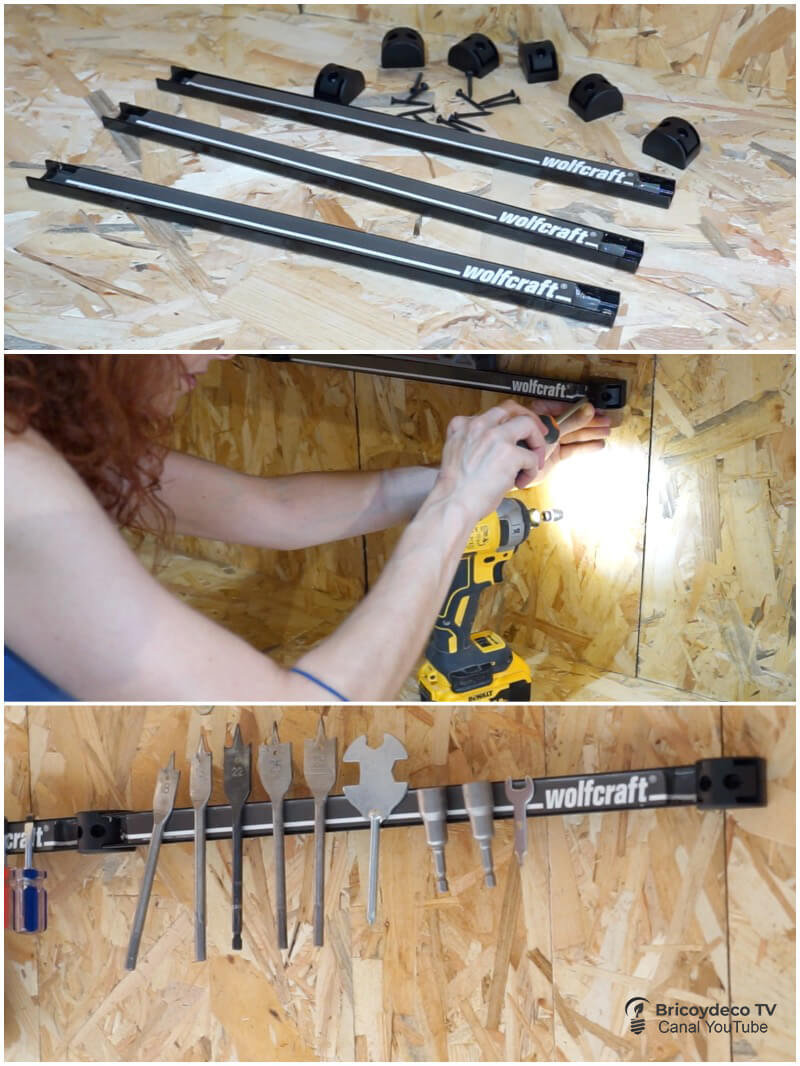 instalar una barra imantada para herramientas