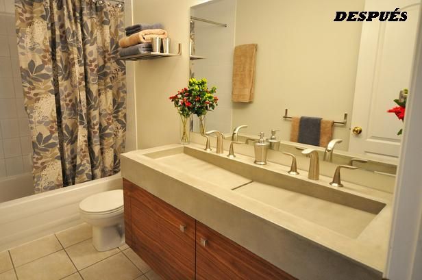 ...y el baño después
