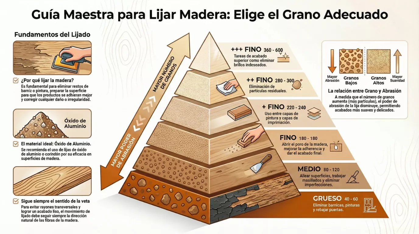 guia para lijar madera