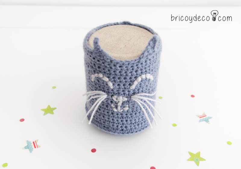 funda de crochet para tarros de vidrio