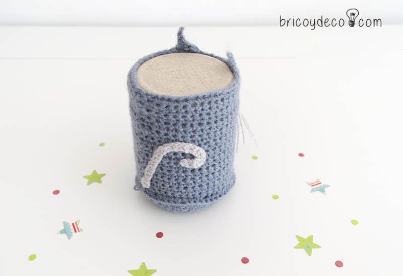 funda de crochet para tarros de vidrio