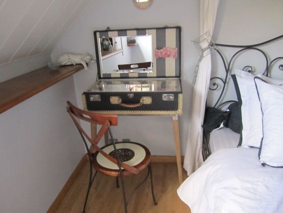 decorar con maletas y reciclar como tocador