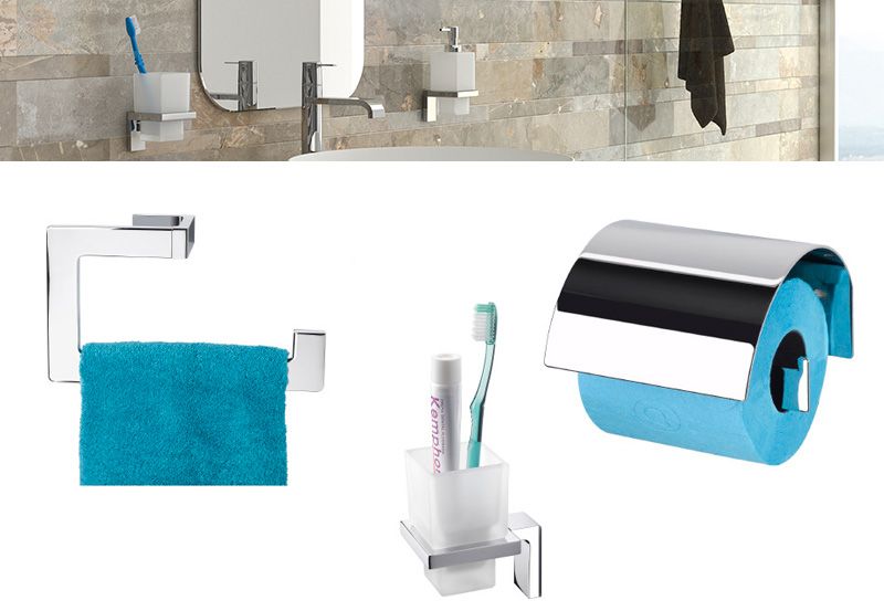 accesorios de baño de instalación dual