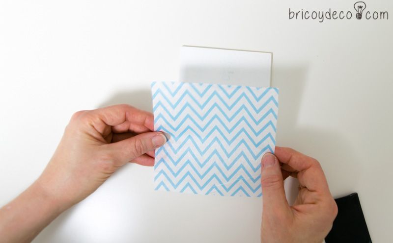azulejos DIY con servilletas de papel