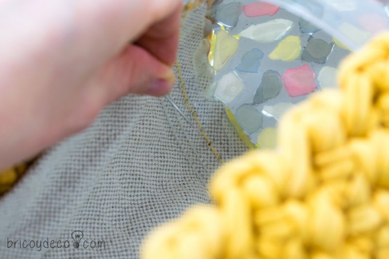 coser mosaico al trapillo