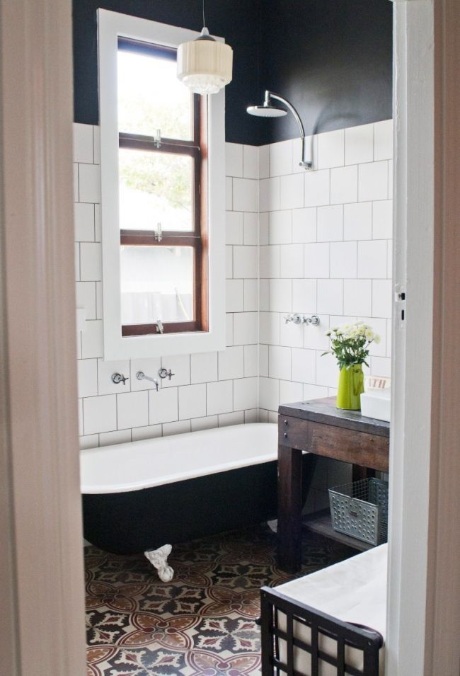 ideas para decorar con baldosas hidráulicas el baño