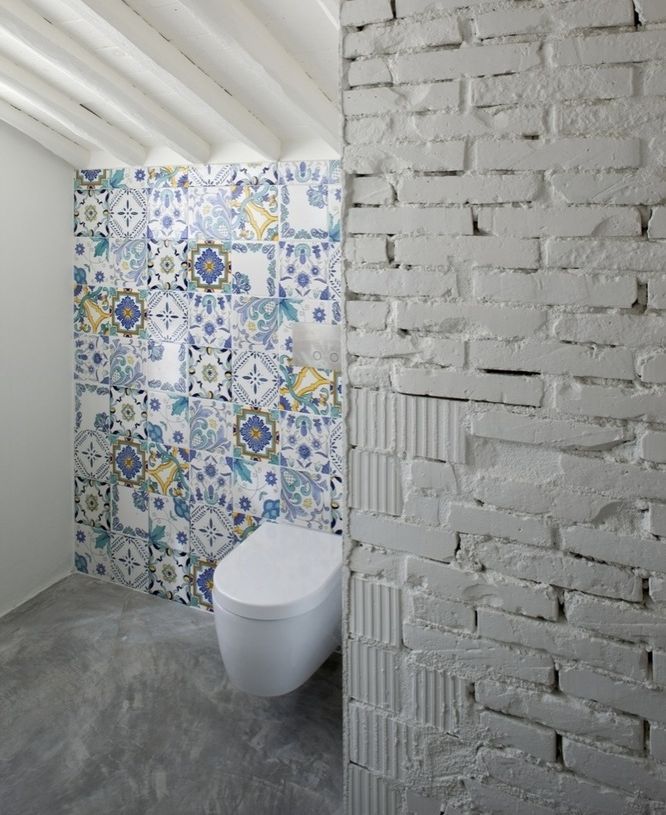 decorar con baldosas hidráulicas el baño