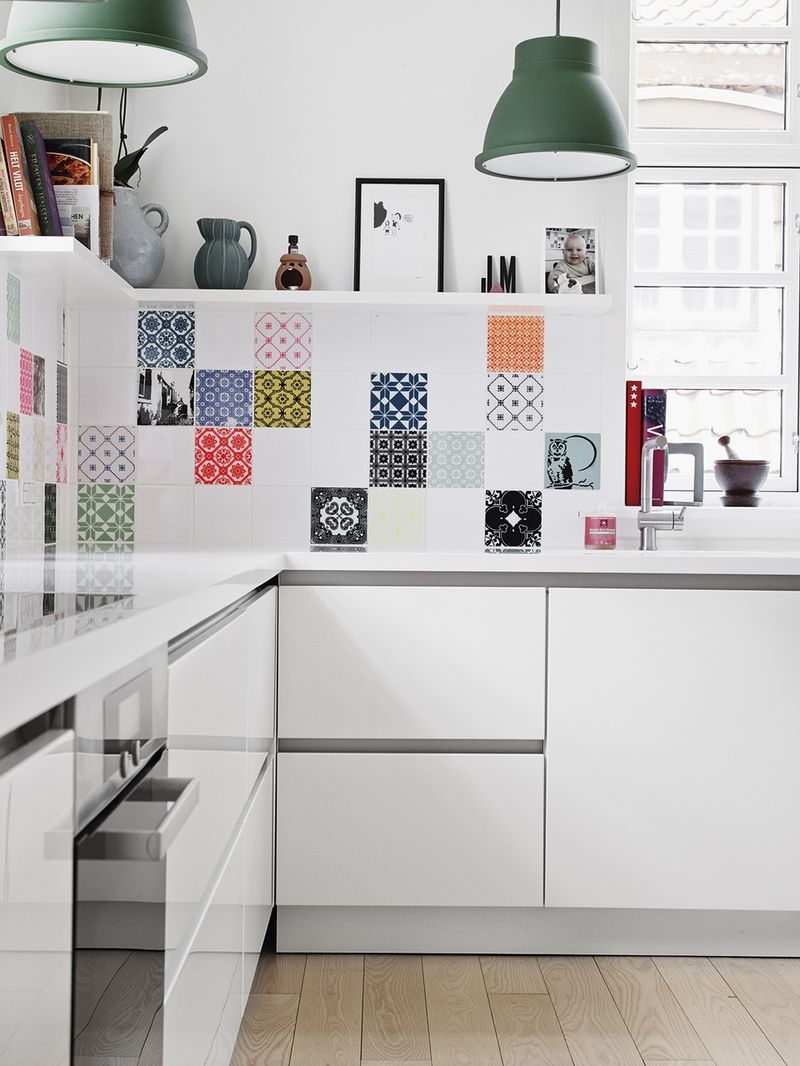 ideas para decorar con baldosas hidráulicas la cocina