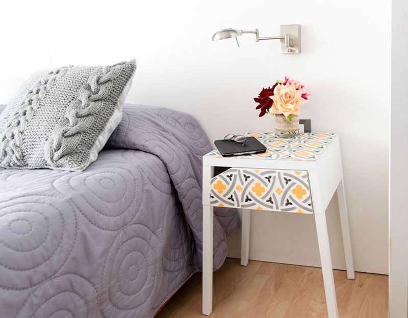 decorar muebles con baldosas hidráulicas