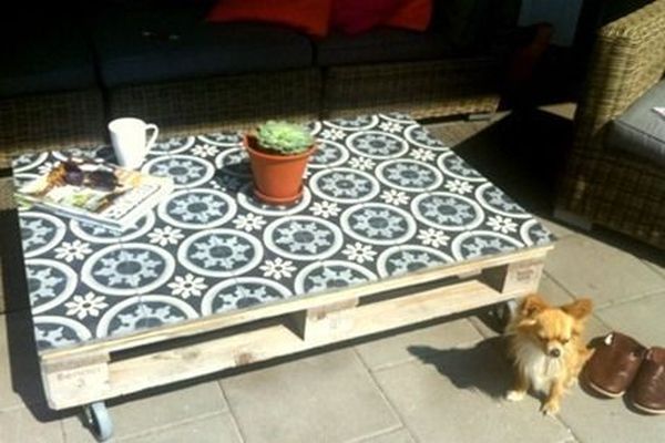 decorar muebles con baldosas hidráulicas