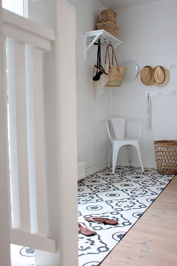 decorar con baldosas hidráulicas en el recibidor