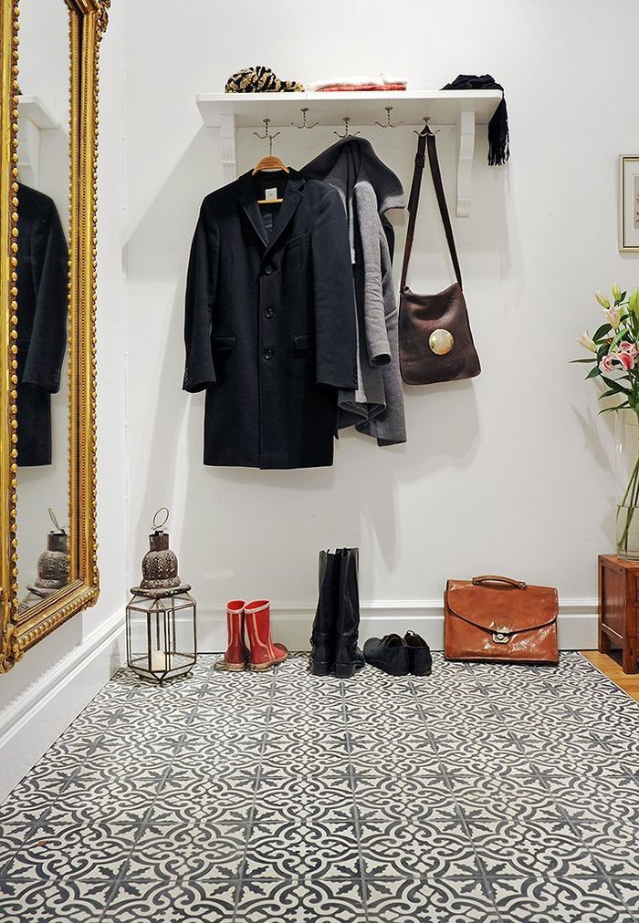 decorar con baldosas hidráulicas el recibidor