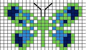 patrón mariposa punto de cruz