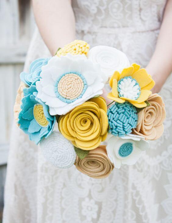 ramos de novia de fieltro