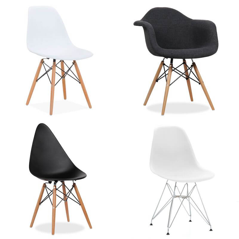 Silla DSW, DAW, DSW y DSR de Charles & Ray Eames