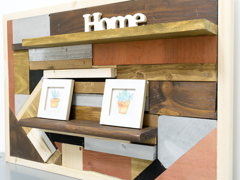 estantería con madera reciclada paso a paso