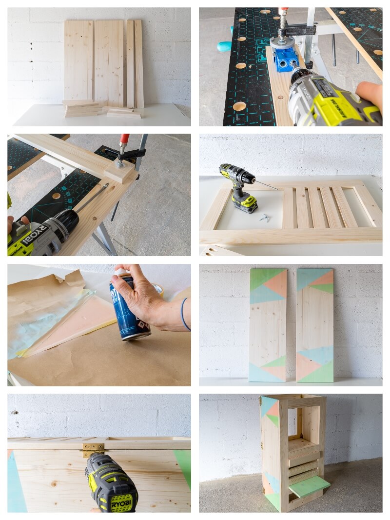 torre de aprendizaje Montessori DIY