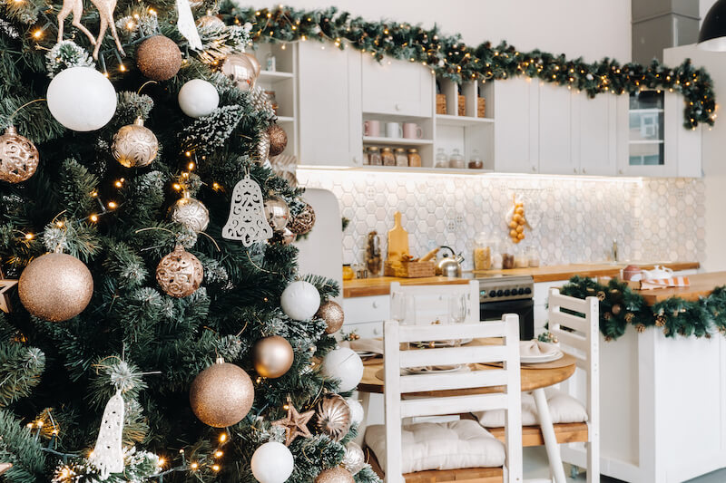 cómo decorar la cocina en Navidad