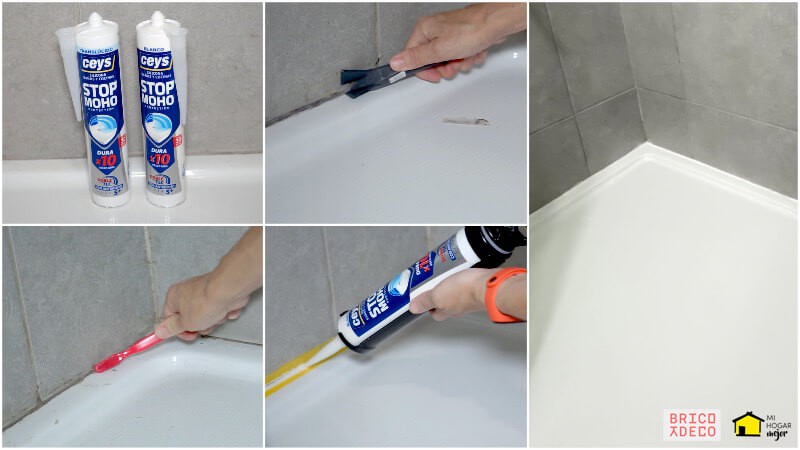 cómo renovar la silicona con moho