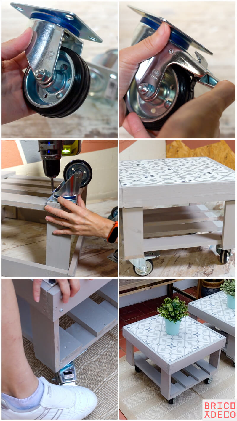 mobiliario de terraza con ruedas