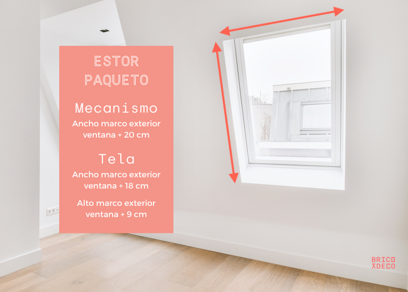 cómo medir estor paqueto