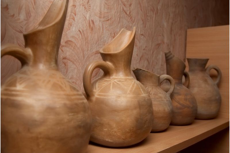 vasijas de barro para una decoración rústica