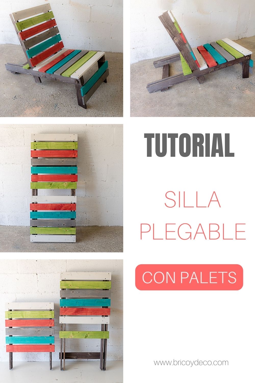 silla plegable con palets