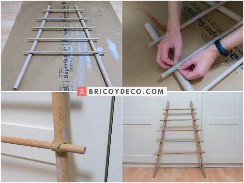 calendario de adviento con forma de escalera