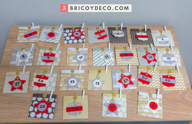 sobres sorpresa calendario de adviento