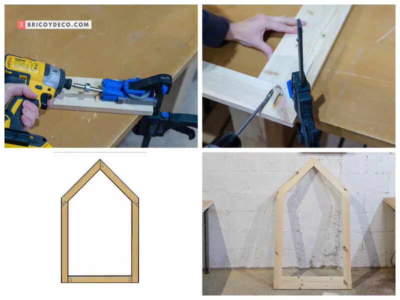 cómo hacer una cama con forma de casa