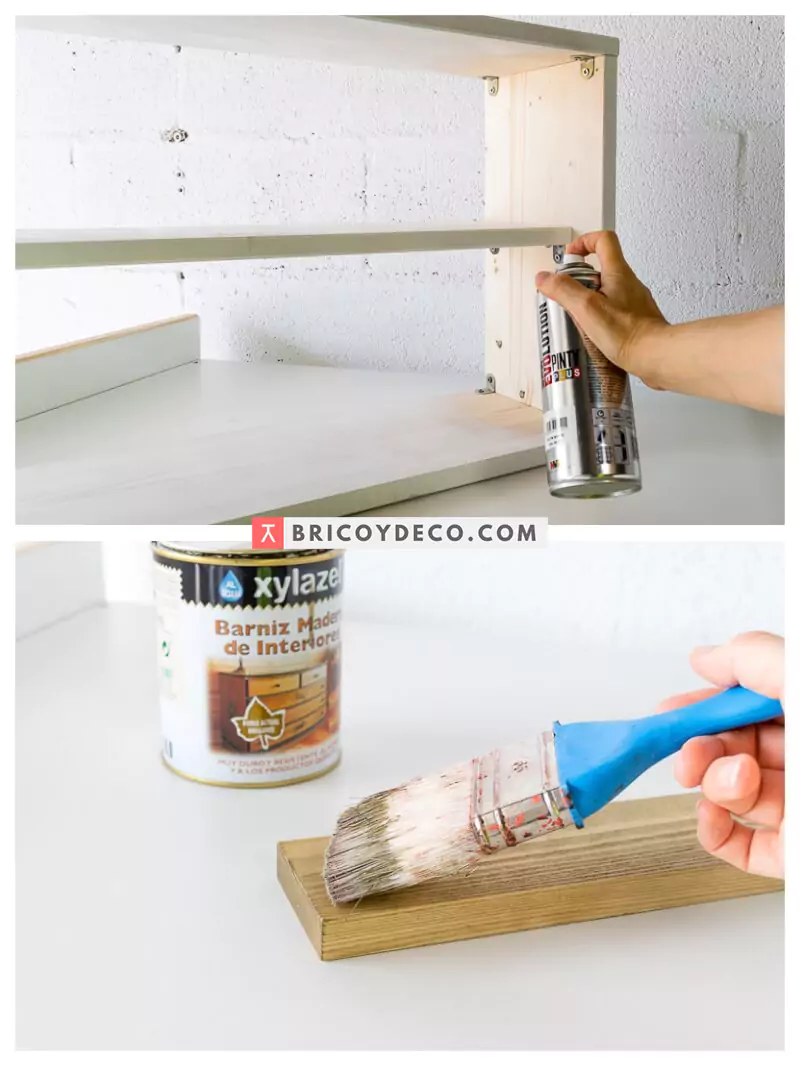 pintar y proteger la madera del escritorio abatible