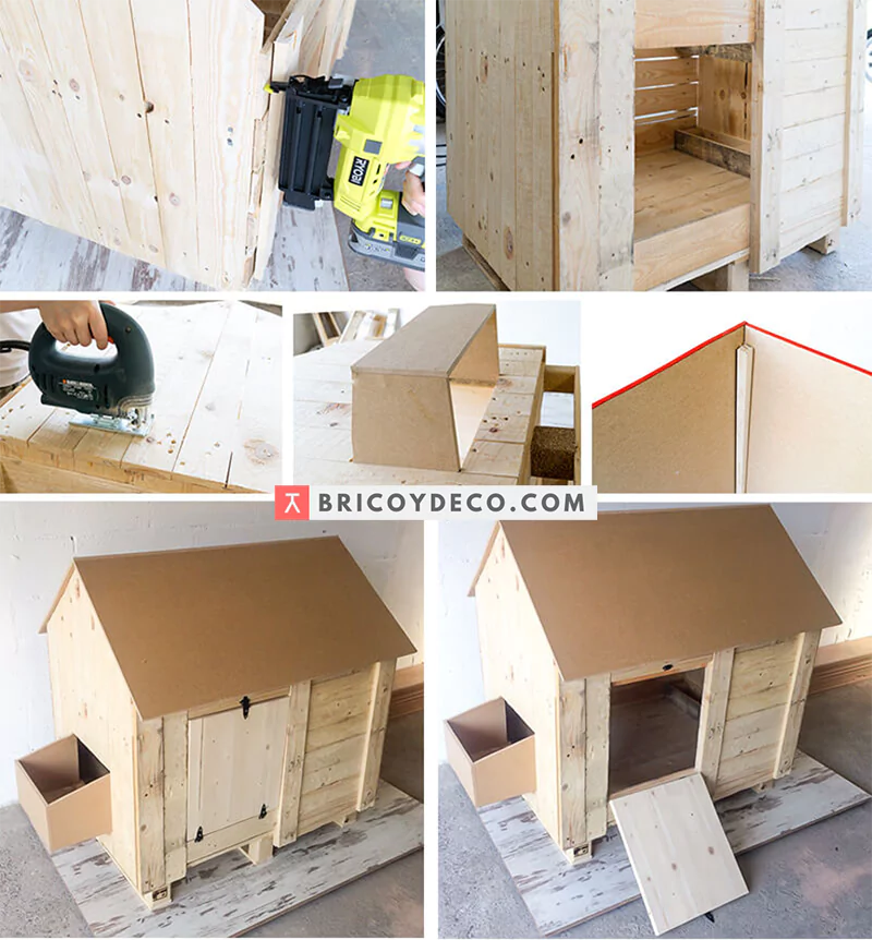construir un gallinero con palets