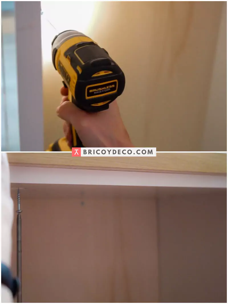 atornillar la encimera a la isla de cocina
