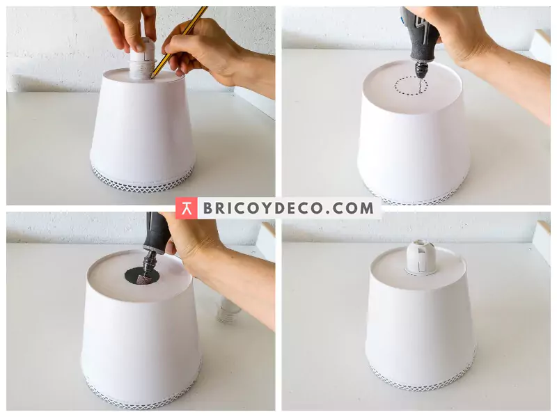perforar un macetero de metal