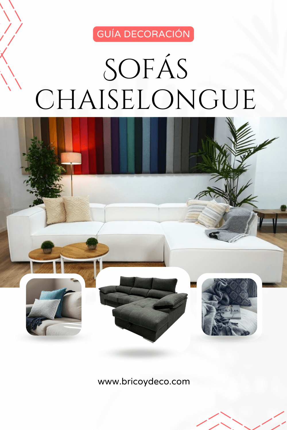 guía decoración sofás chaise longue