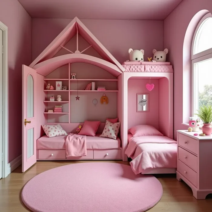 casita en miniatura estilo Barbie 